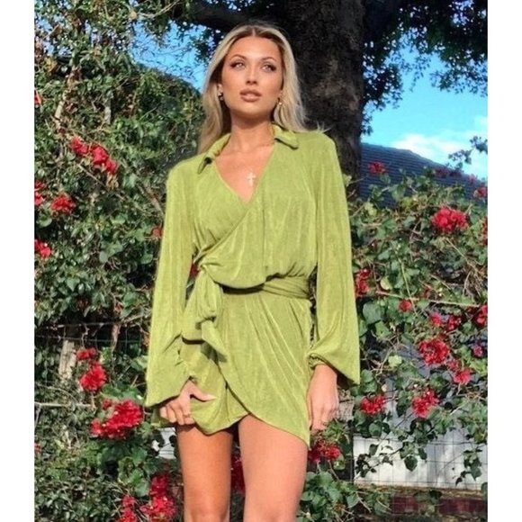 Princess Polly Dresses & Skirts - Princess Polly Party Time Mini Dress Green Sz 8